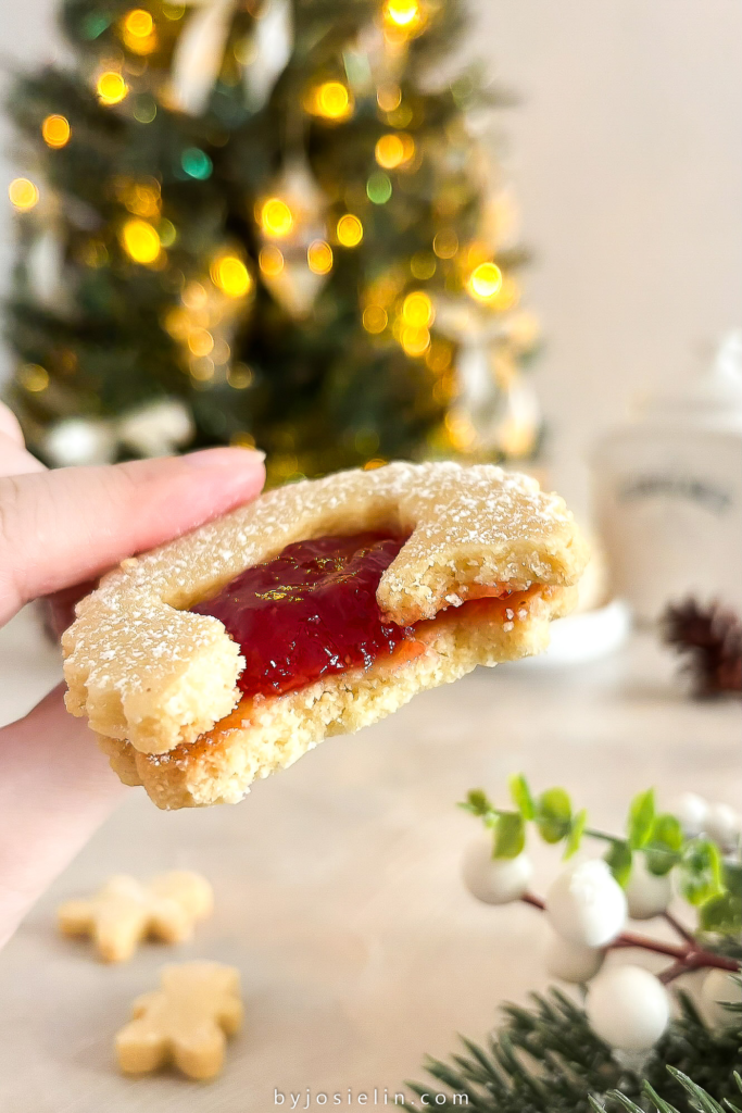 strawberry almond cookie