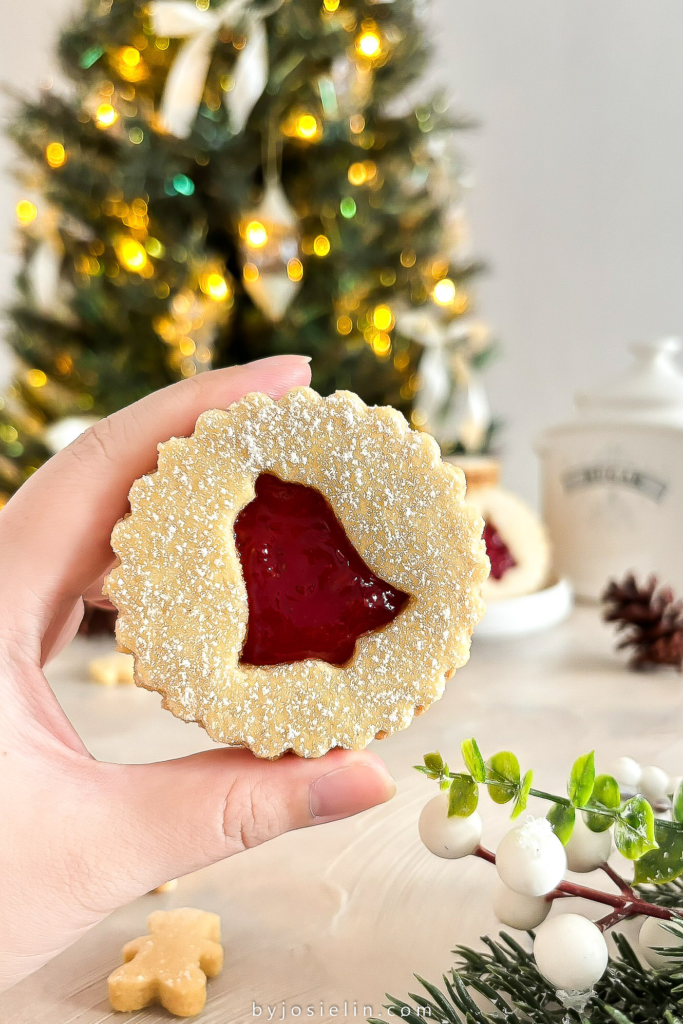 strawberry almond cookie