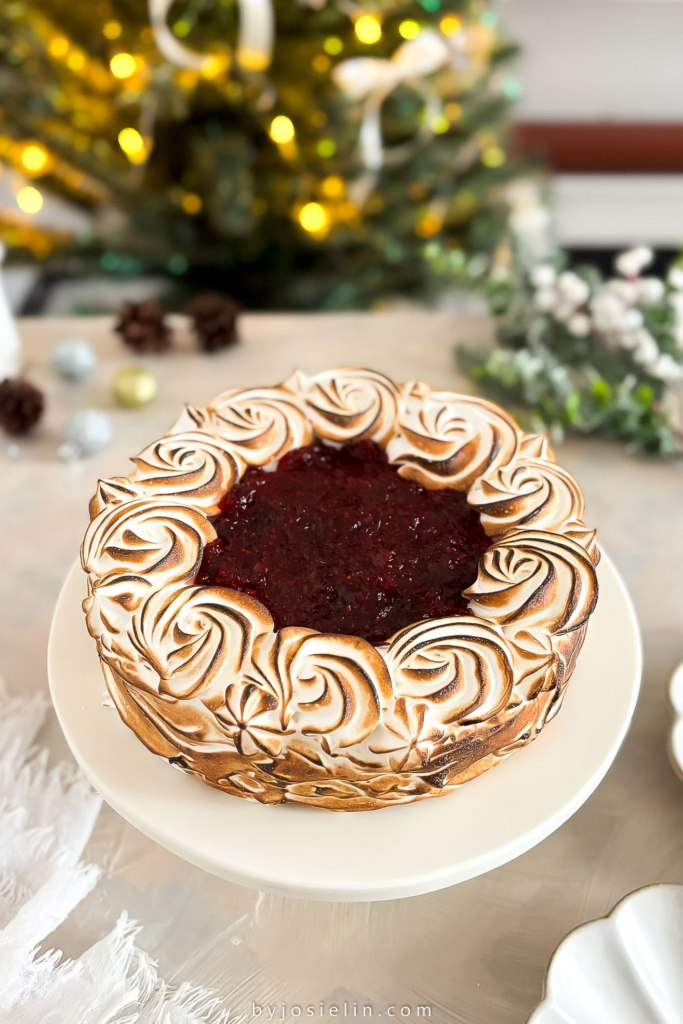Cranberry Meringue Cheesecake