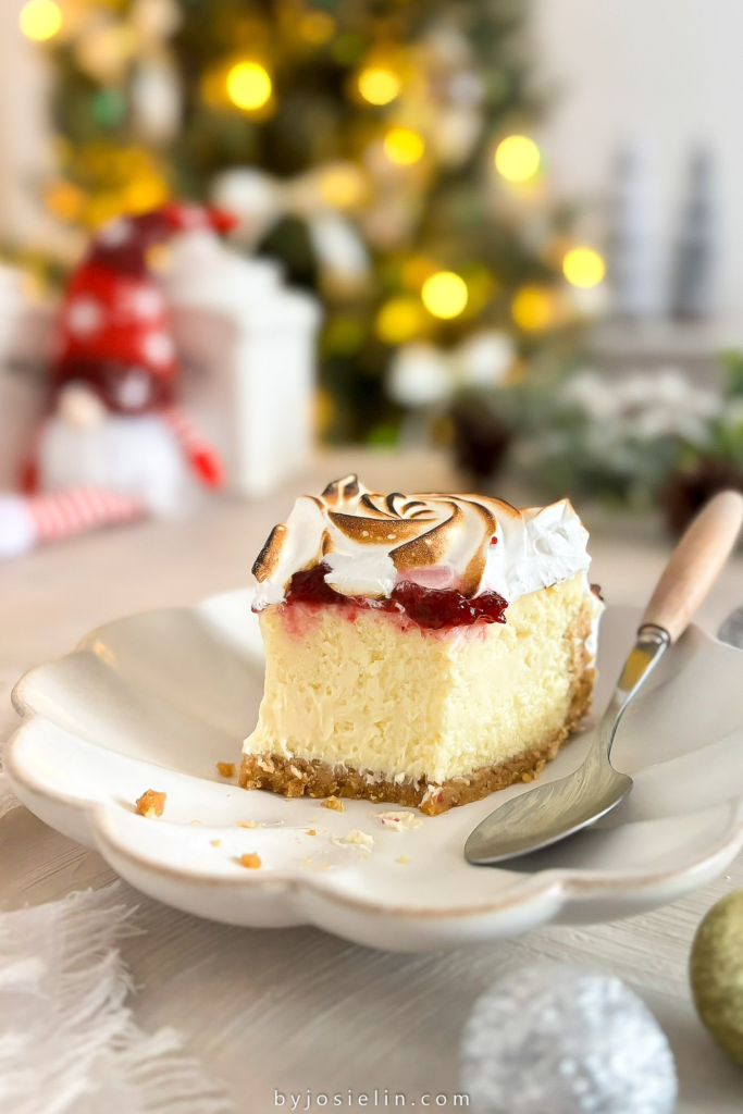 Cranberry Meringue Cheesecake