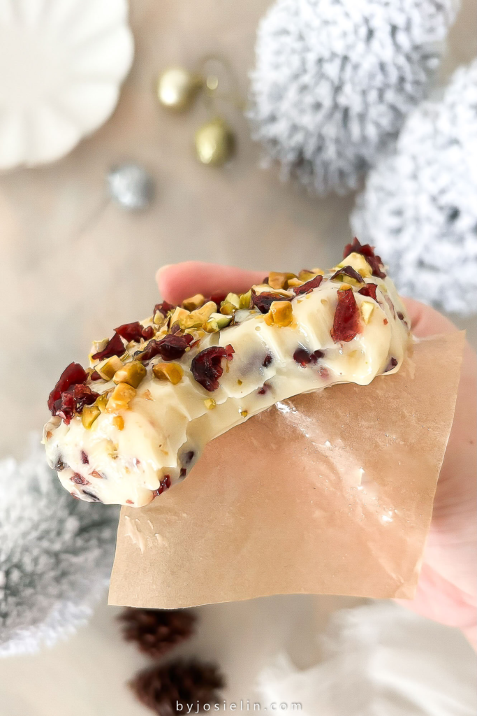 Cranberry Pistachio White Chocolate Fudge