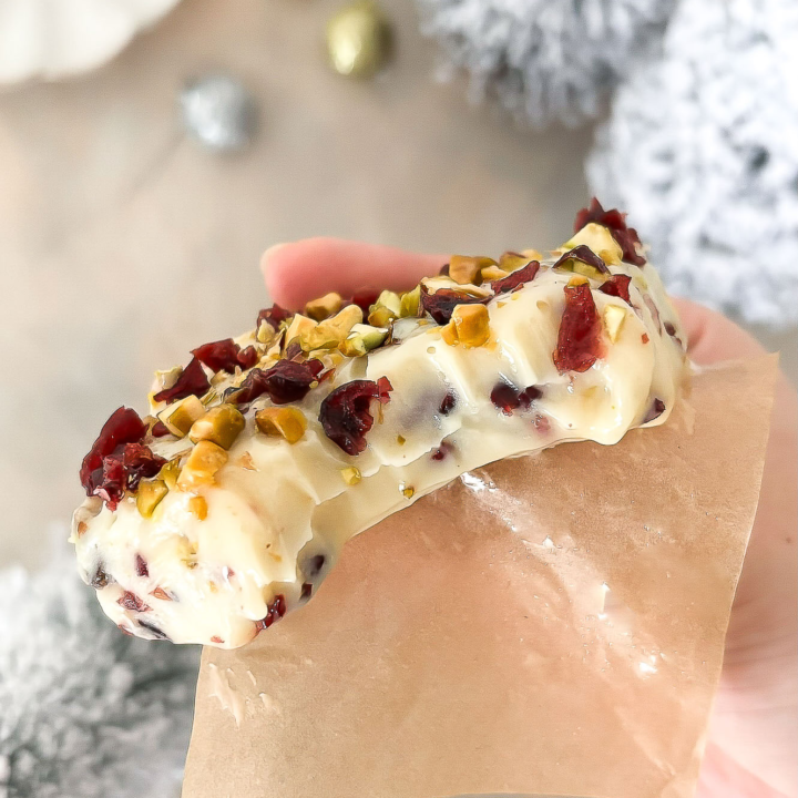 Cranberry Pistachio White Chocolate Fudge