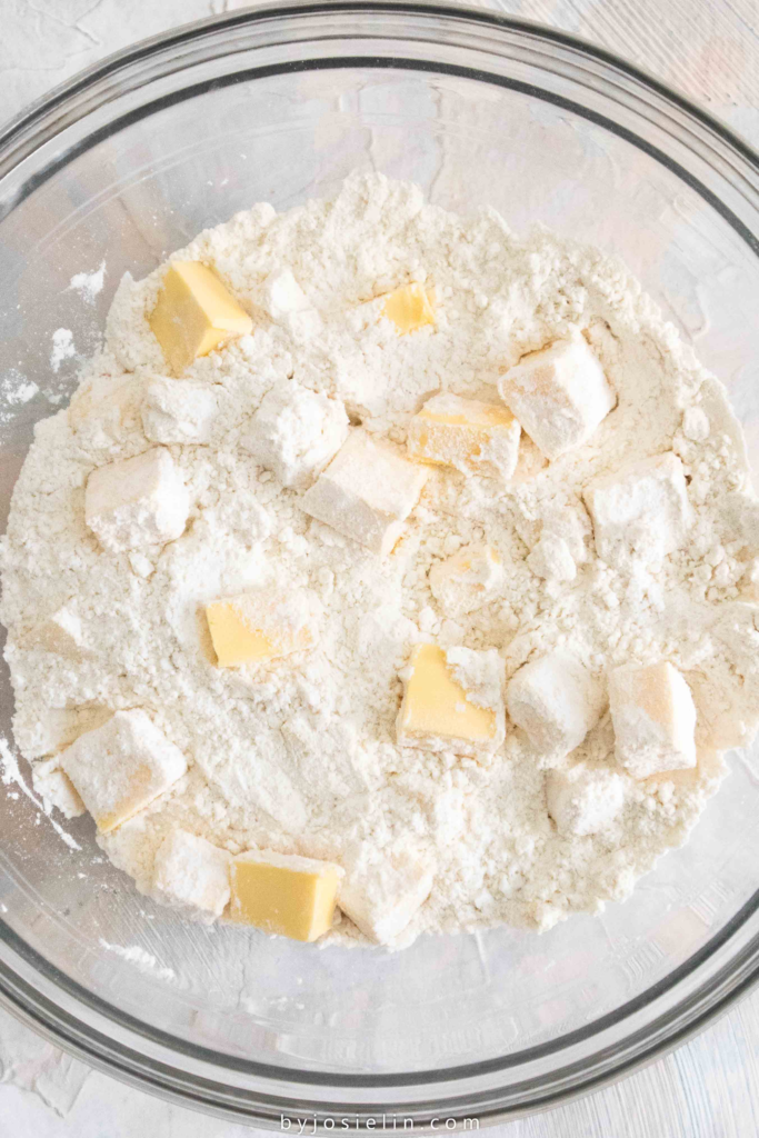 cold butter cubes