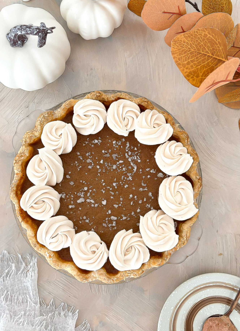 Salted Caramel Pumpkin Pie
