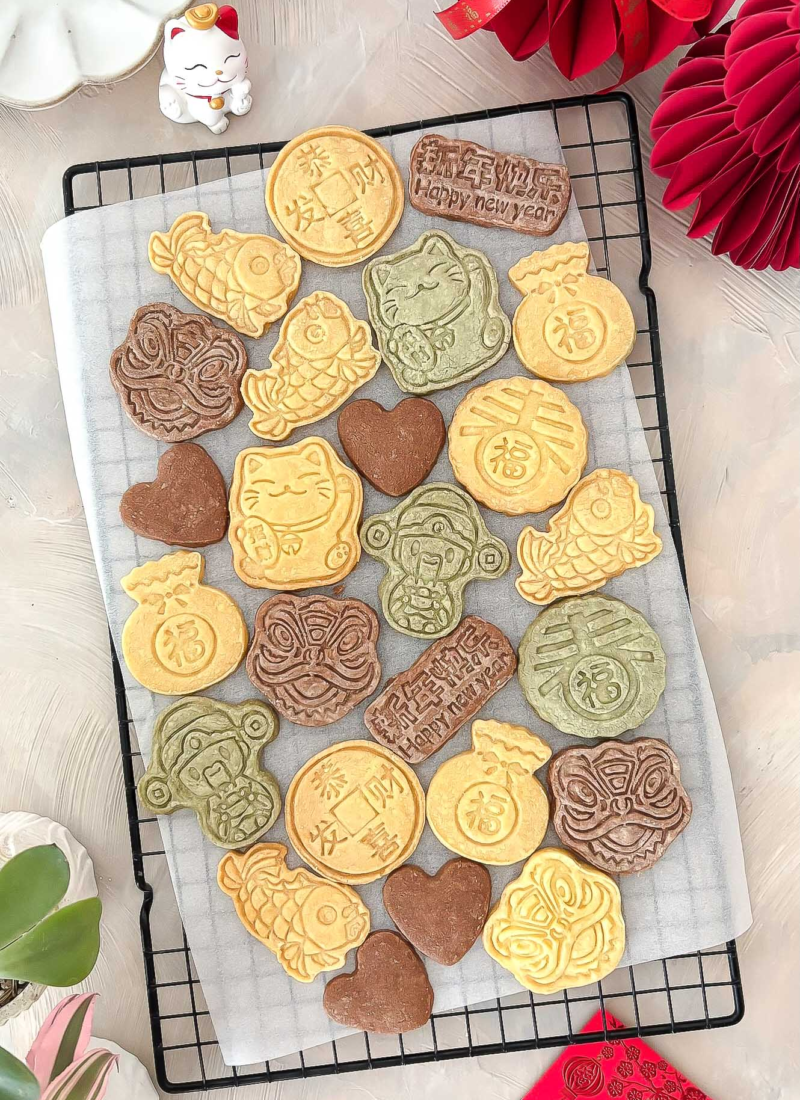 Chocolate Matcha Pumpkin Shortbread