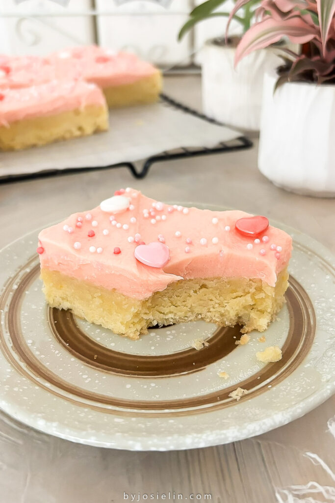 cookie bar + cream cheese frosting