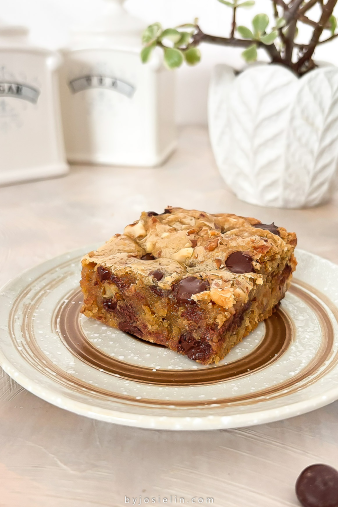 walnut chocolate chip blondies