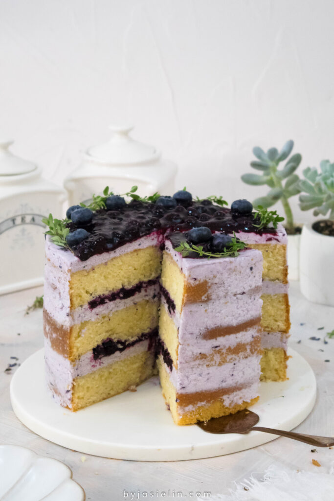 blueberry lavender cake
