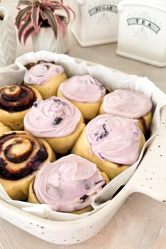 Blueberry Lavender Cinnamon Rolls