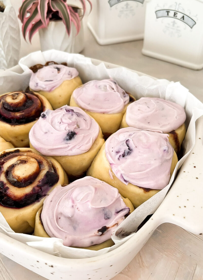 Blueberry Lavender Cinnamon Rolls