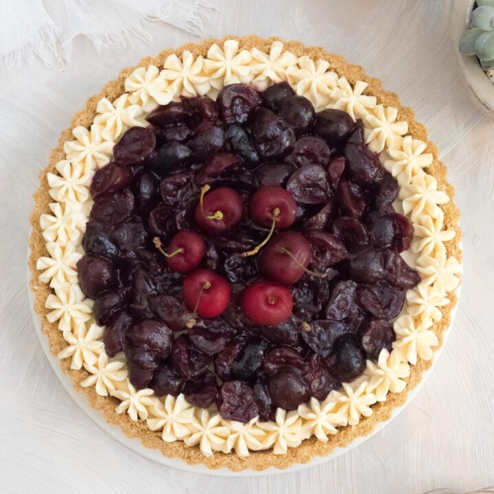 Cherry White Chocolate Tart